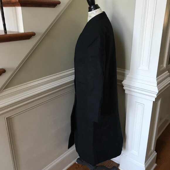 NWT JCrew Palais Top Coat Jacket Womens 8 Black Italian Melton Wool BU452 NEW - Picture 6 of 10